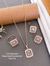 Rose Gold AD Diamond Combo Pendant Set Catalog
